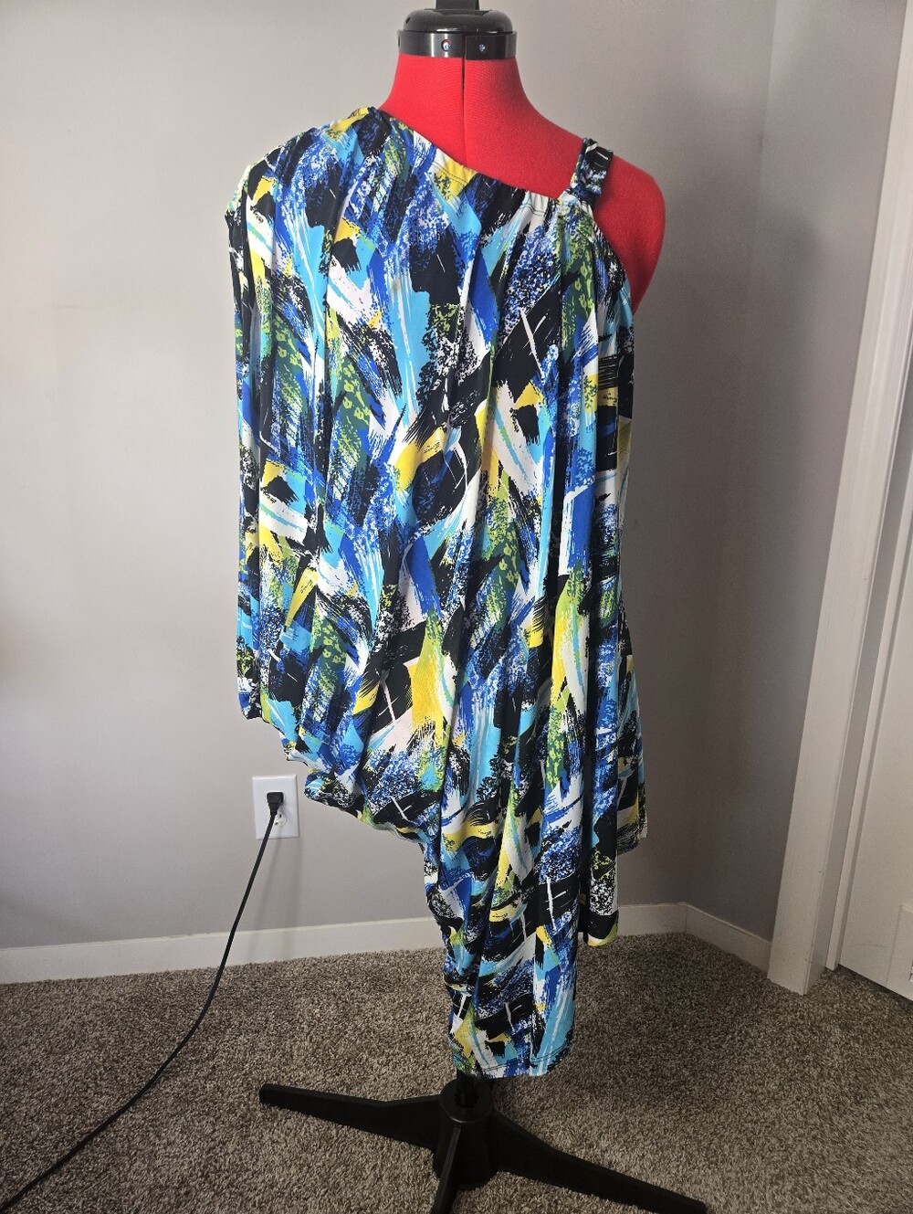 Erica Brooke Collection Blue Floral Plus Size Dress